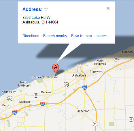 Street Map of Campbell Beach House